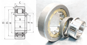 Подшипник 62310 (NJ310+HJ310) радиальный роликовый 50-110-27 мм