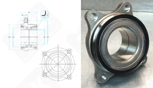 Подшипниковый ступичный узел 54KWH02D-Y-2CA-01 радиально-упорный роликовый конический 54-90-60 мм