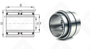 Подшипник NA 6914 ZW радиальный игольчатый 70-100-54 мм