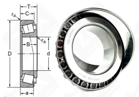 Подшипник 3007714 (33114) радиально-упорный роликовый конический 70-120-37 мм