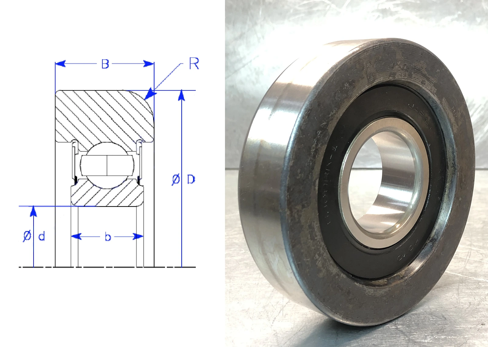 Подшипник шариковый  (63355-32880-71) 45×124.5×37 мм Toyota