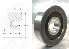 Подшипник 63355-32880-71 радиальный шариковый 45-124,5-25/37 мм