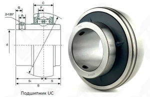 Подшипник 480314UC (UC314) шариковый 70-150-78 мм