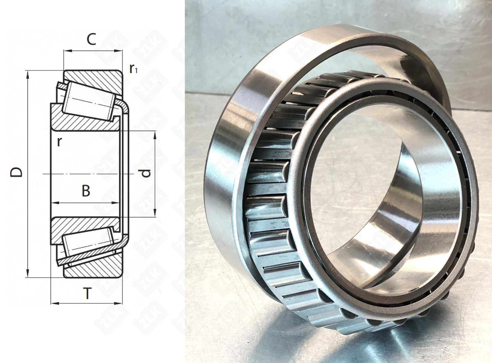Подшипник роликовый  (598/592) 92.07×152.4×36.32 мм Timken оригинал