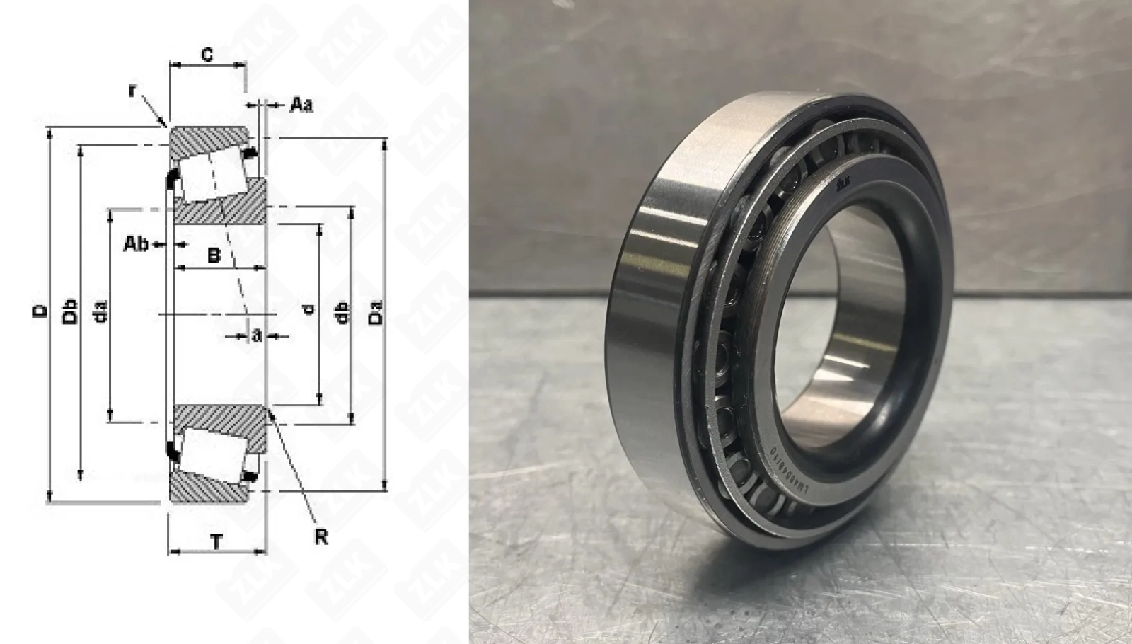 Подшипник роликовый  (LM48548/10) 34.925×65.088×18.034 мм ZLK
