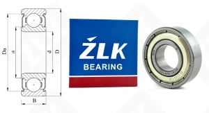 Подшипник 80101 (6001ZZ) радиальный шариковый 12-28-8 мм