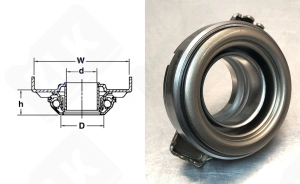 Выжимной подшипник 58TKA3703BZA упорный шариковый 37-74-43 мм