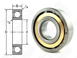 Подшипник 36204Л (7204CM) радиально-упорный шариковый 20-47-14 мм