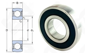 Подшипник 17263092RS (CS309) радиальный шариковый 45-100-25 мм