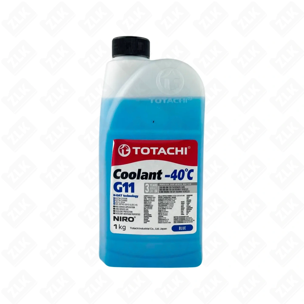 Антифриз 1кг синий TOTACHI NIRO COOLANT G11 -40°C ASTM D3306/D4985 
