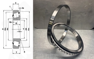 Подшипник LL537649/LL537610 радиально-упорный роликовый конический 184,15-236,538-25,4 мм