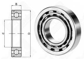 Подшипник 6209/1DR1N радиальный шариковый 45-90-19 мм