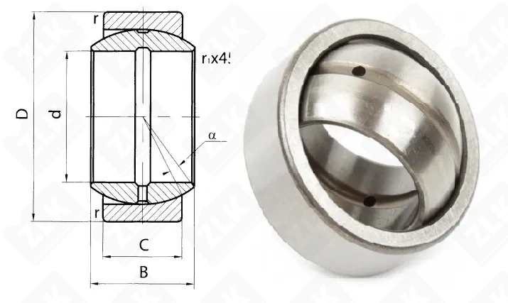 Подшипник шарнирный ШС10 (GE10) 12×22×10 мм Neutral