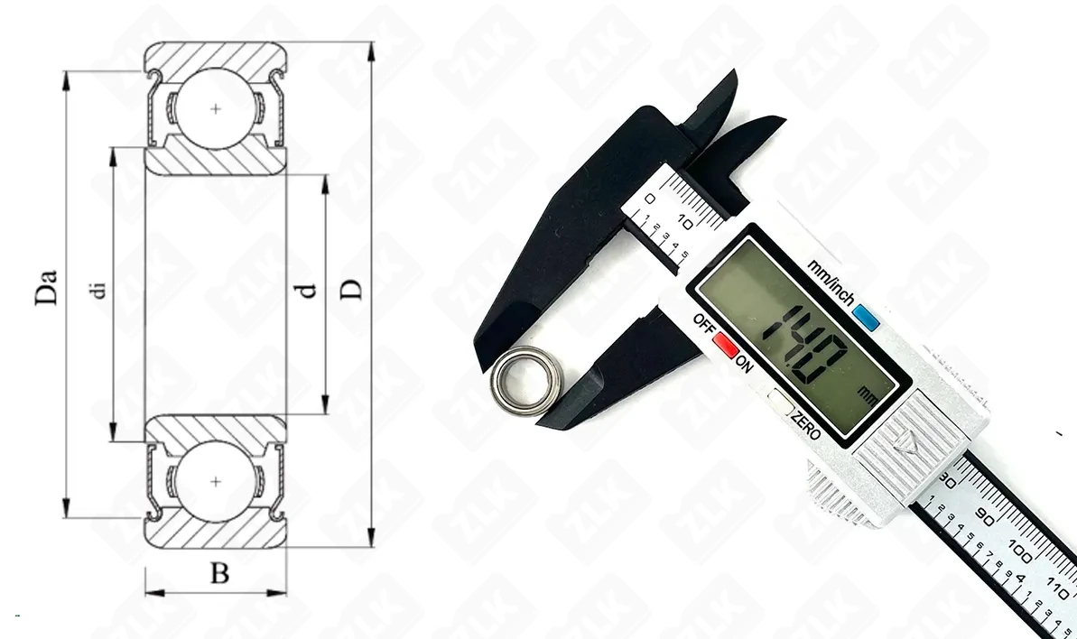 Подшипник шариковый (MR149 ZZ) 9×14×4.5 мм SLZ