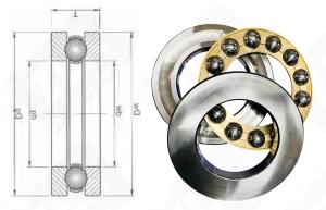 Подшипник 8340 Л (51340M) упорный шариковый 200-340-110 мм