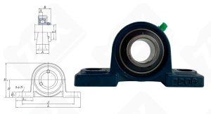 Подшипниковый узел 480206UCP (UCP206) SY30TF