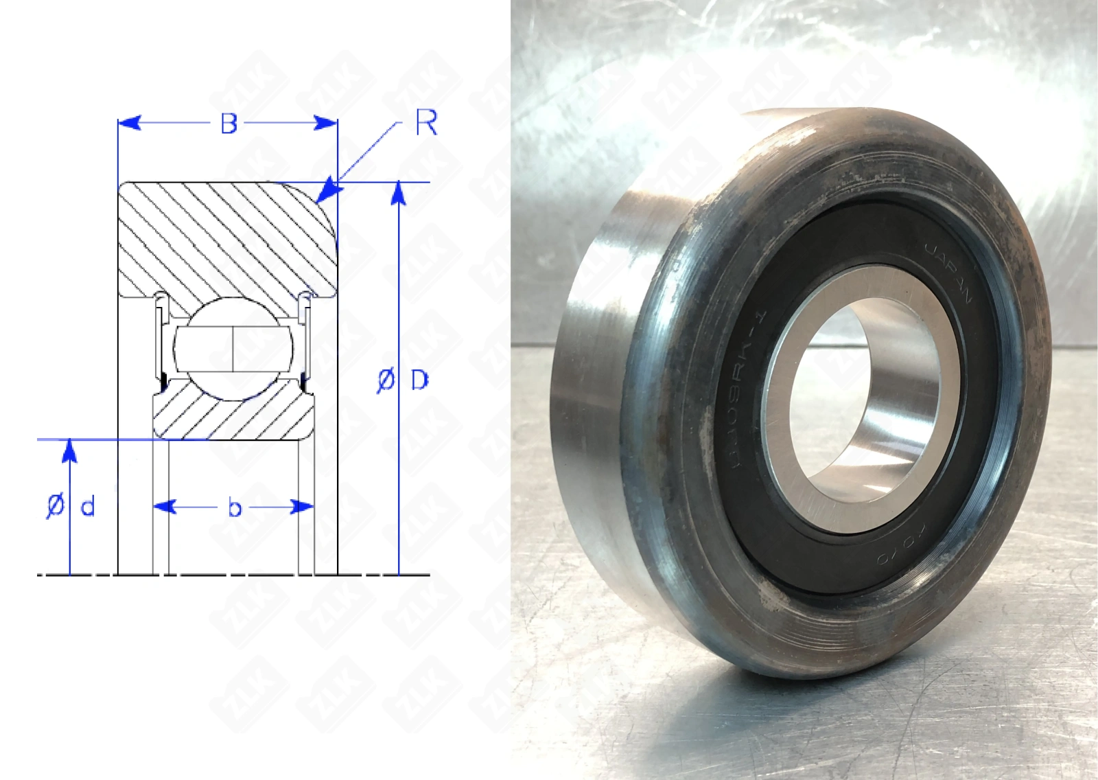 Подшипник шариковый  (63355-31961-71) 45×124.5×34 мм Toyota