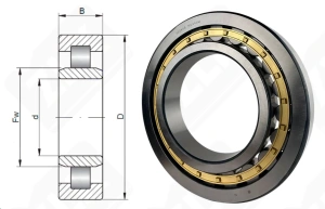 Подшипник 32240 Л (NU240M) радиальный роликовый 200-360-58 мм