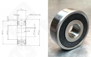 Подшипник B17-99D радиальный шариковый 17-52-17 мм