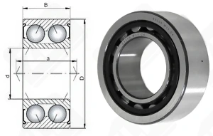 Подшипник S3209W11C4 радиально-упорный шариковый 45-85-30,2 мм
