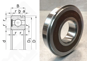 Подшипник 150312 (6312DDUNR) радиальный шариковый 60-130-31 мм