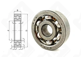 Подшипник 300 (6300) радиальный шариковый 10-35-11 мм