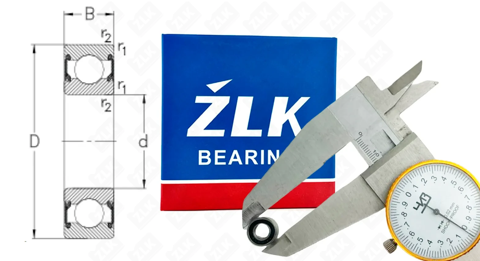Подшипник шариковый 10000862RS (6862RS) 6×13×5 мм ZLK