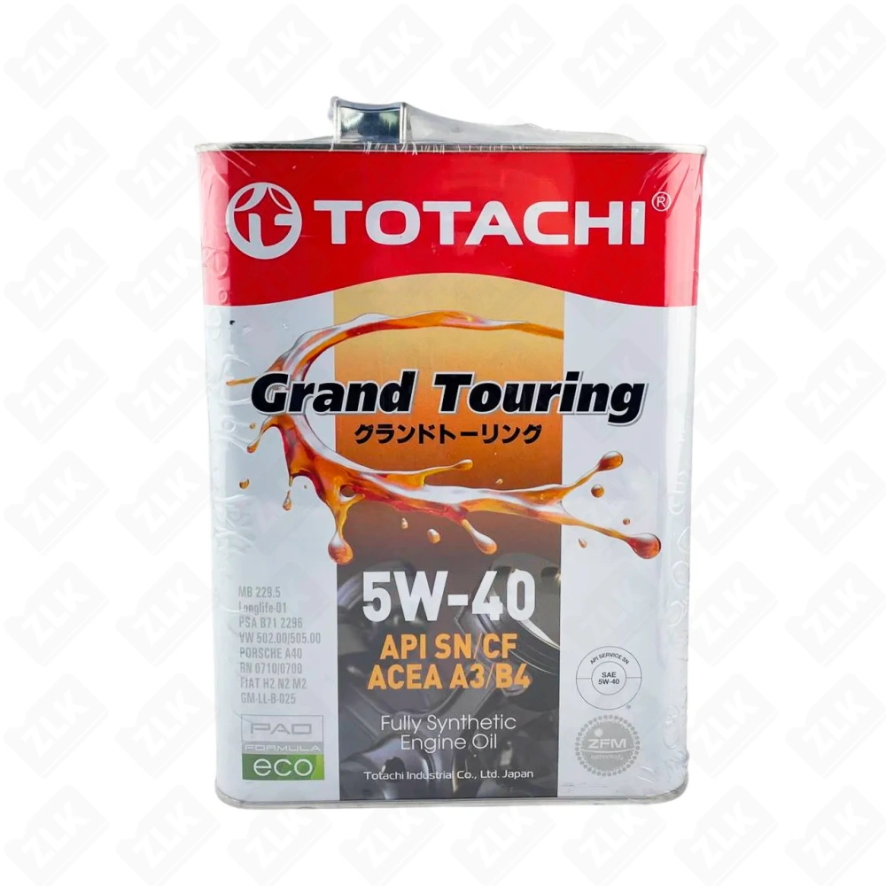 Масло моторное 5W-40 синтетическое 4л универсальное TOTACHI  Grand Touring SN/CF