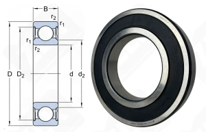 Подшипник шариковый 180228 (62282RS) 140×250×42 мм