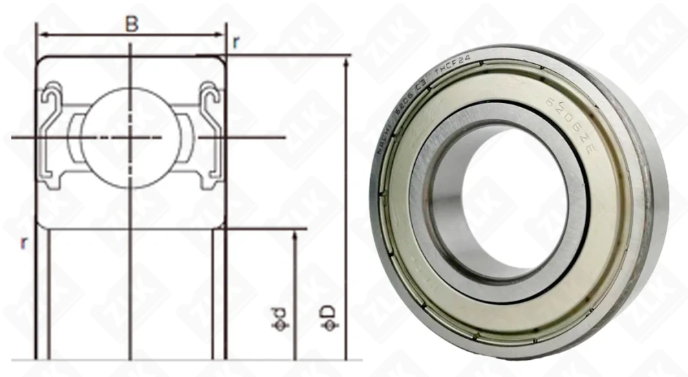 80206 (70) (6206ZZC3) Nachi