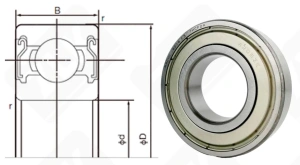 Подшипник 80206 (70) (6206ZZC3) радиальный шариковый 30-62-16 мм