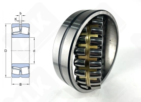 Подшипник 3153136 H (23036CCKW33) радиальный роликовый самоустанавливающийся 180-280-74 мм