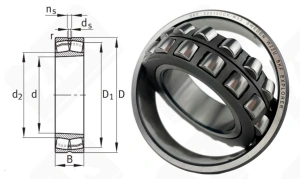 Подшипник 153512 Н (22212CCKW33) радиальный роликовый самоустанавливающийся 60-110-28 мм