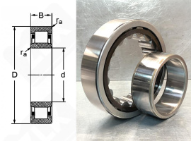 Подшипник 32620Е (NU2320ETVP3) радиальный роликовый 100-215-73 мм