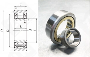 Подшипник 32203 Л (NU203EM) радиальный роликовый 17-40-12 мм