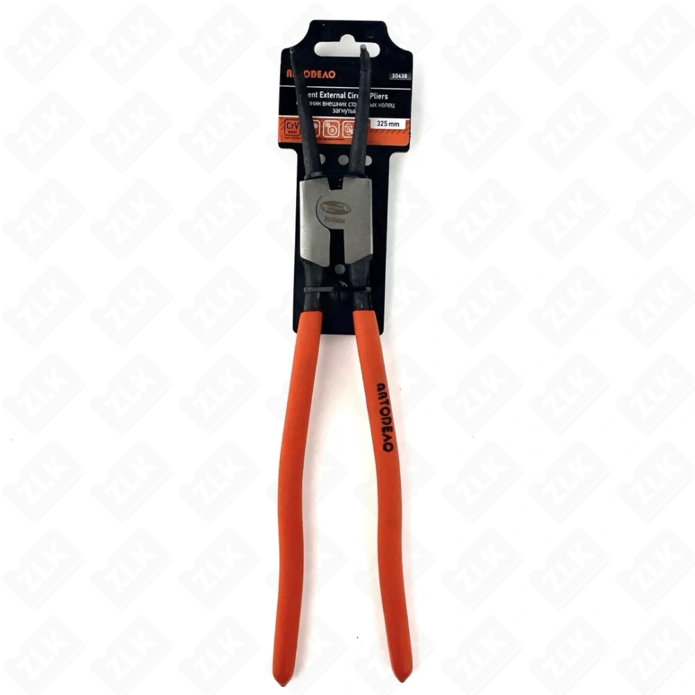 Съемник стопорных колец 325мм разжим загнутый АвтоDело