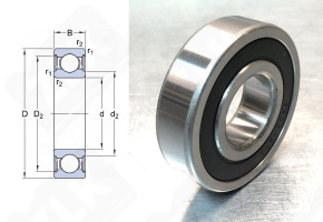 Подшипник 180302 (63022RS) радиальный шариковый 15-42-13 мм