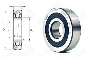 Подшипник LR202-2RSR LR202NPPU радиальный шариковый 15-40-11 мм