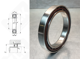 Подшипник 1036913Е (7913CTRSULP4) радиально-упорный шариковый 65-90-13 мм