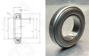 Подшипник TK33-1F радиальный шариковый 33-60-15 мм