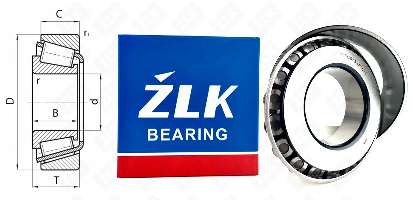 Подшипник роликовый T7FC075/QCL7C (T7FC075/QCL7C) 75×150×42 мм ZLK