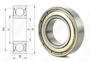 Подшипник 1000902 (61902ZZ,6902ZZE) радиальный шариковый 15-28-7 мм