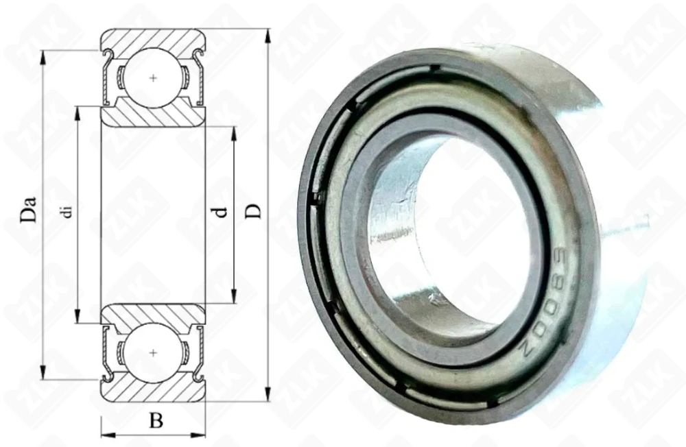 1000800 ZZ (61800ZZ,6800ZZ)