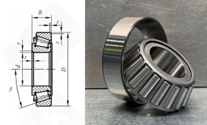 Подшипник HM807044/HM807010-4T радиально-упорный роликовый конический 49,212-104,775-36,512 мм