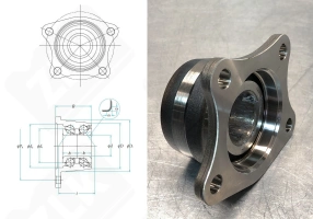 Подшипниковый ступичный узел EP30BWK16-Y-2CA15 радиально-упорный шариковый 30-70-51,8 мм