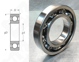 Подшипник 208 (6208) радиальный шариковый 40-80-18 мм