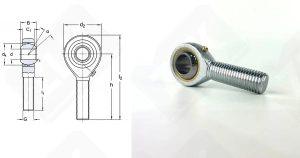 Шарнирный наконечник TSM16 (POS16) 16-32-21 мм