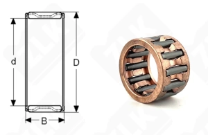 Подшипник K19x25x15 радиальный игольчатый 19-25-15 мм