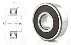 Подшипник 180201 (70) (6201DDUC3) радиальный шариковый 12-32-10 мм