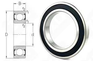 Подшипник 180124 (60242RS) радиальный шариковый 120-180-28 мм